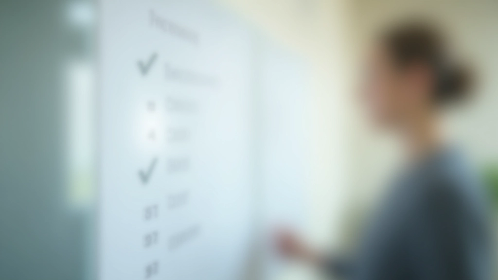 Progress tracker with checkmarks and metrics on wall chart showing weekly achievements