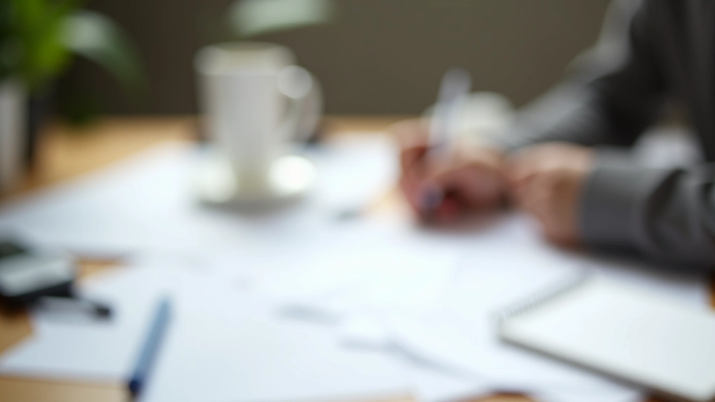 Desk with scattered papers showing tracking progress with annotations and corrections